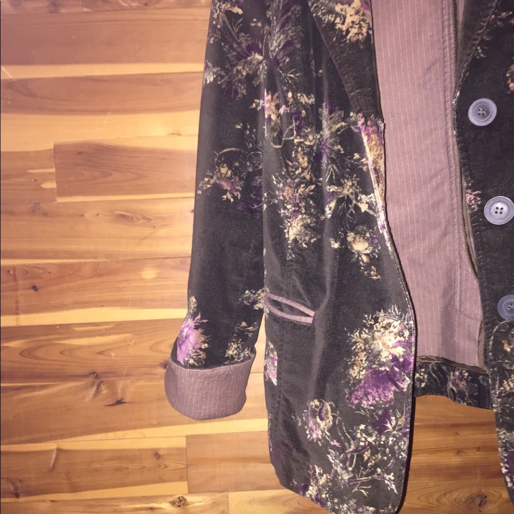 J. Jill Floral Velour Blazer